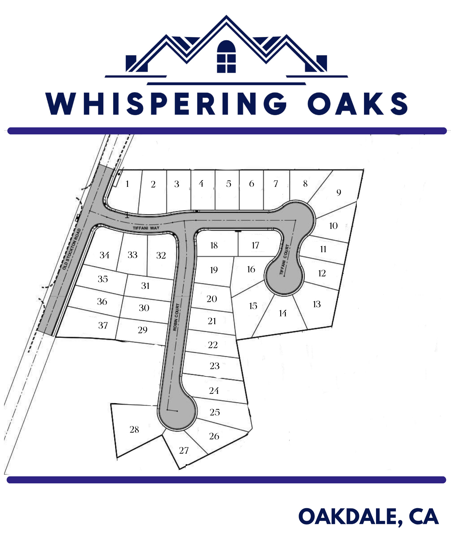 Whispering Oaks Clean Plot Map